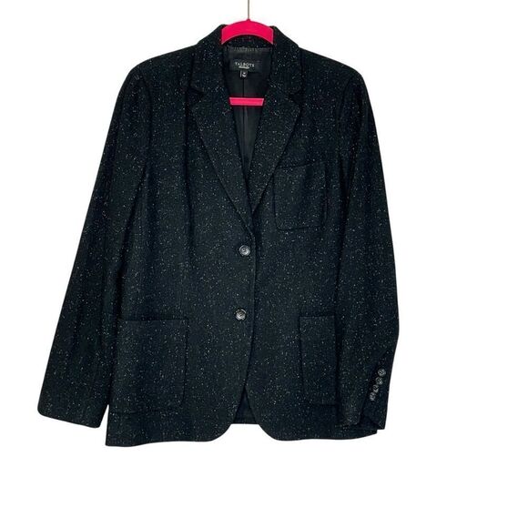 Talbots Collection Gray Black Speckled Wool Blazer | Size 14 - Picture 1 of 8